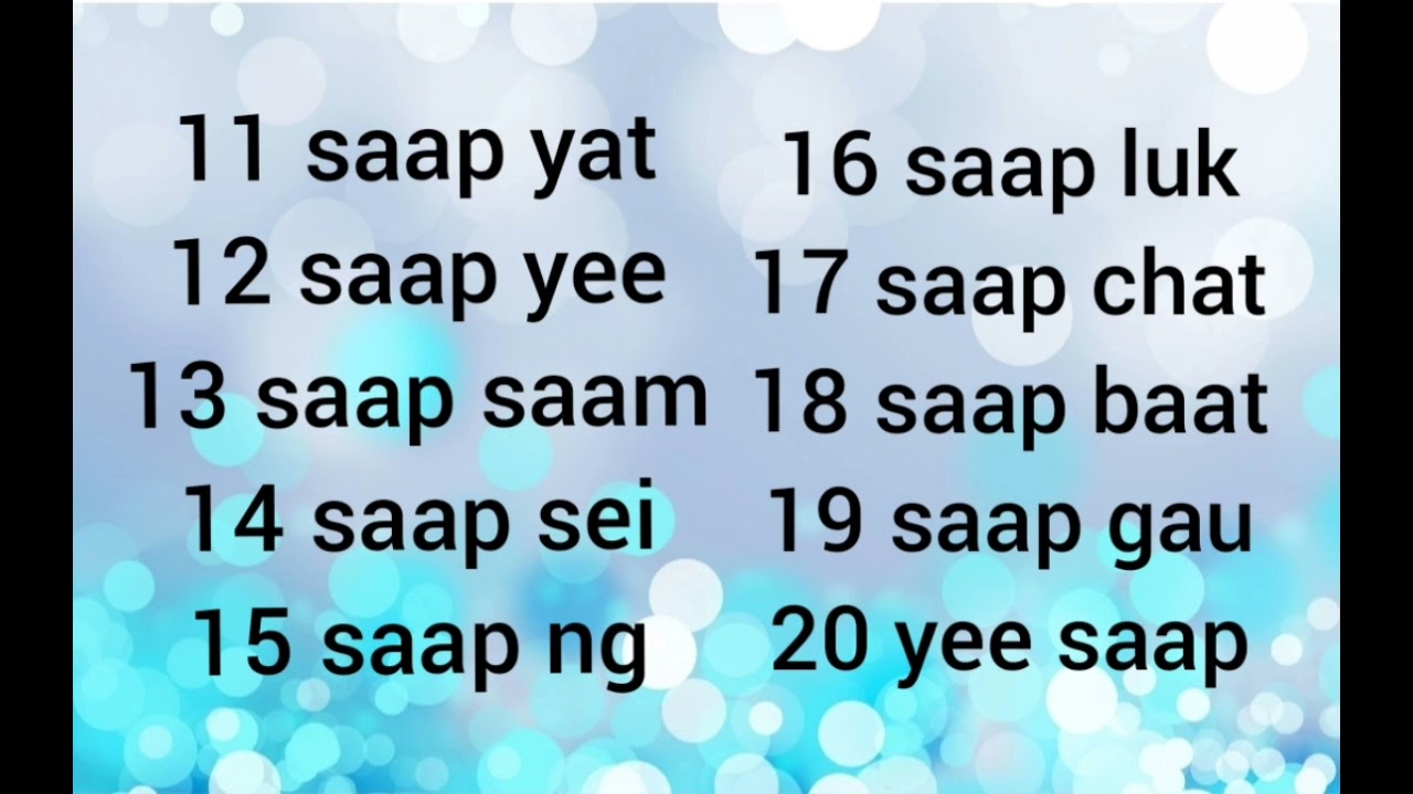 I Can Speak Cantonese: Lesson 3 Numbers