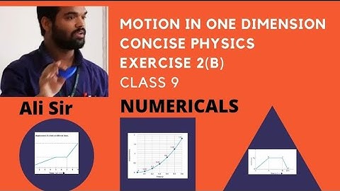 Motion in one dimension Physics Class 9 || ICSE || Numericals || Concise Physics || Selina || Exe 2B