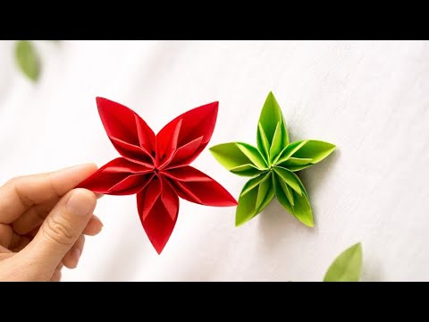 How to Make a Beautiful Origami Paper Flower - Le Hieu