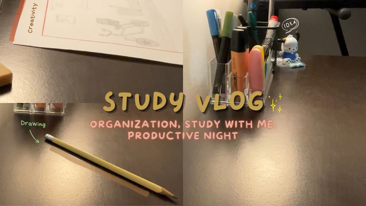 STUDY VLOG 📚: Organization, late at night studying, study with me ...