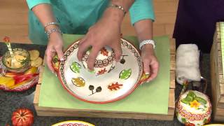 Temp-tations 12" Platter with Lidded Bowl and Spoon with David Venable