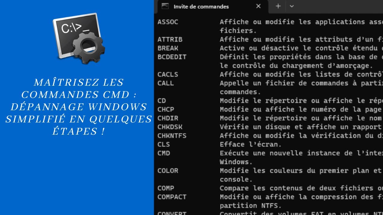 Maîtrisez les Commandes CMD : Dépannage Windows simplifié en quelques ...
