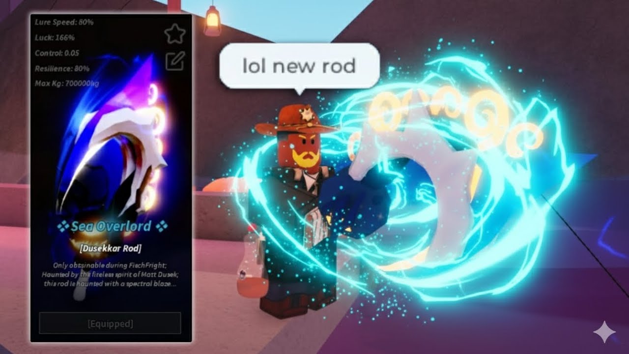 Как получить НОВОЕ удилище Dusekkar в FISCH Roblox — гайд FischFright 2025!