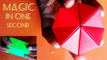 Easy origami magic transforming flexahedron l paper box