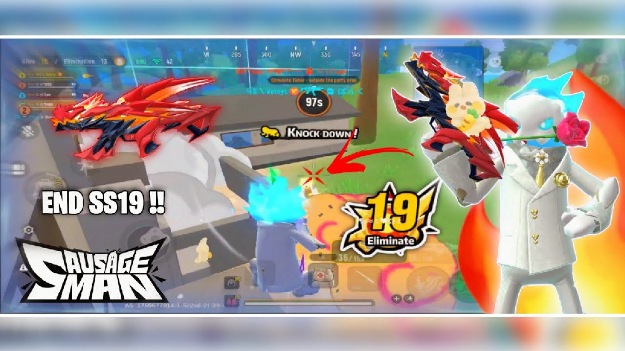 LAST GAMEPLAYS 🔥 SS19 2025 SAUSAGE MAN SOLO vs SQUAD