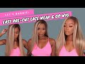 Let&#39;s Barbie! Easy Blonde Highlight Pre-Cut Lace Wear &amp; Go Wig | Glueless Install Yolissa Hair