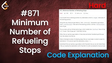 Minimum aantal tankstops | Live codering met uitleg | Leetcode - 871