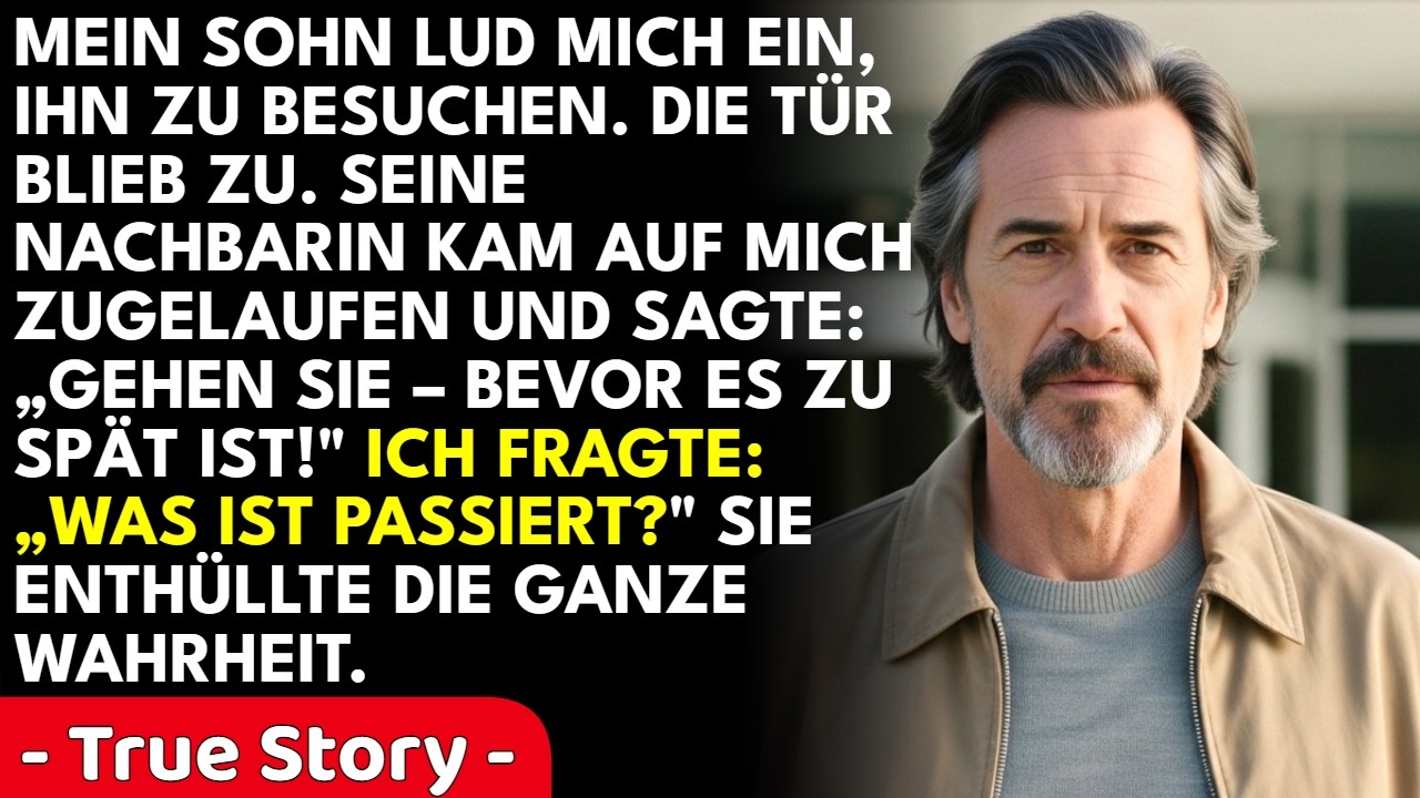 Ich stand mit meinem Koffer vor dem Haus meines Sohnes und klingelte. Niemand öffnete. Dann kam die Nachbarin über den Kiesweg und flüsterte: „Gehen Sie bitte. Sie wissen nicht, was hier vorgeht.“...