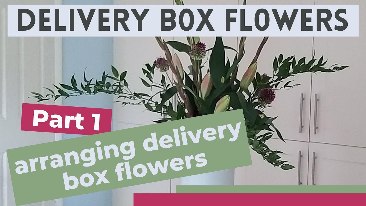 Unboxing and arranging delivery box flowers Freddie's Flowers YouTube