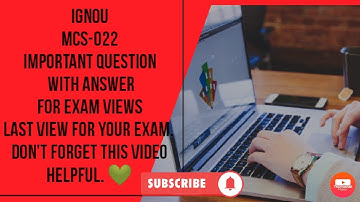 #MCS-022 IMPORTANT QUESTION WITH ANSWER FULL BOOK COVER IN ONE VIEW FOR JUNE 2021 EXAMS #IGNOU