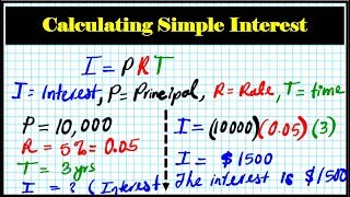 How To Calculate Simple Interest College Algebra I Prt Principal Times Rate Decimal Colma 1 3a Youtube