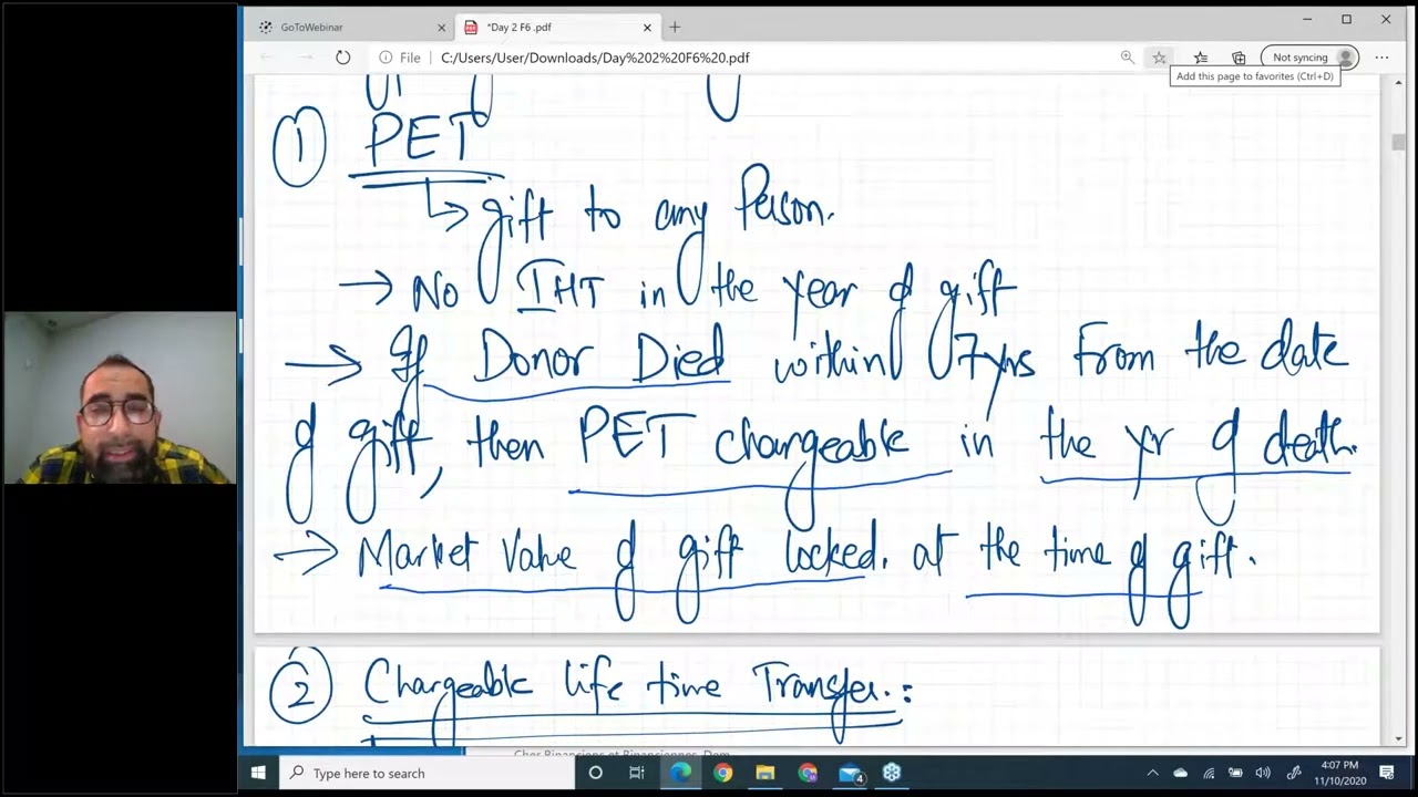 ACCA Exam Approach Webinars (TX - UK) Session # 1 (IHT & VAT)| Mustafa Mirchawala