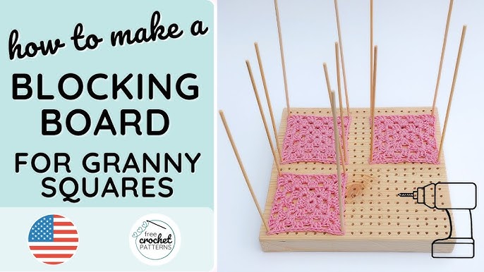 Wooden Blocking Board for Granny Squares Include 20 Stainless -  in  2023