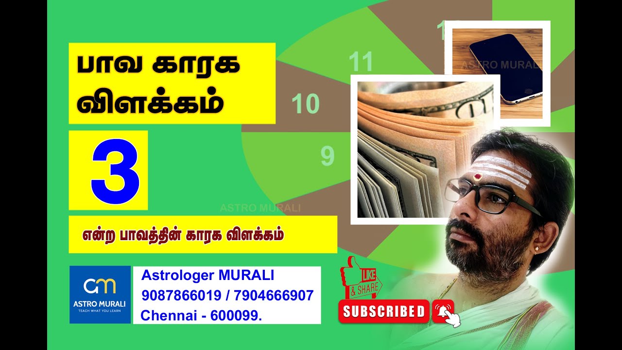 பாவ காரகம் | Learn KP Astrology in Tamil | 3ம் பாவம்