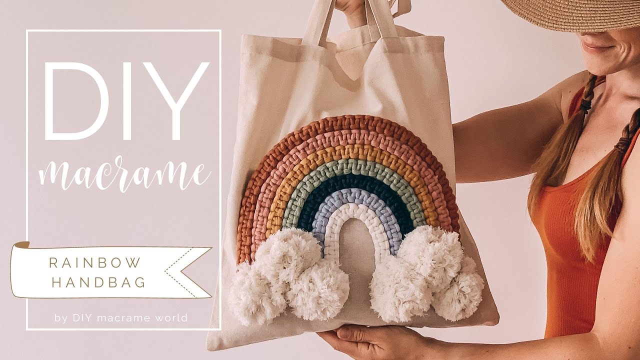 DIY 🌈 Macrame RAINBOW HANDBAG by DIY MACRAME WORLD - YouTube