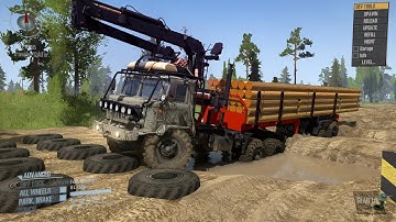 Mudrunner Log Load Truck Driving in Deep Mud | Spintires Mudrunner | Engineer Mohammad Talha