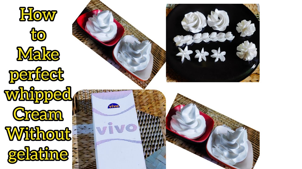 Make whipped cream without gelatin How keep whip cream stiff জেলাটিন ছাড়া পারফেক্ট হুইপড