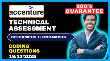 Offcampus started! Accenture Coding Questions | Accenture Technical Assessment Test 2026