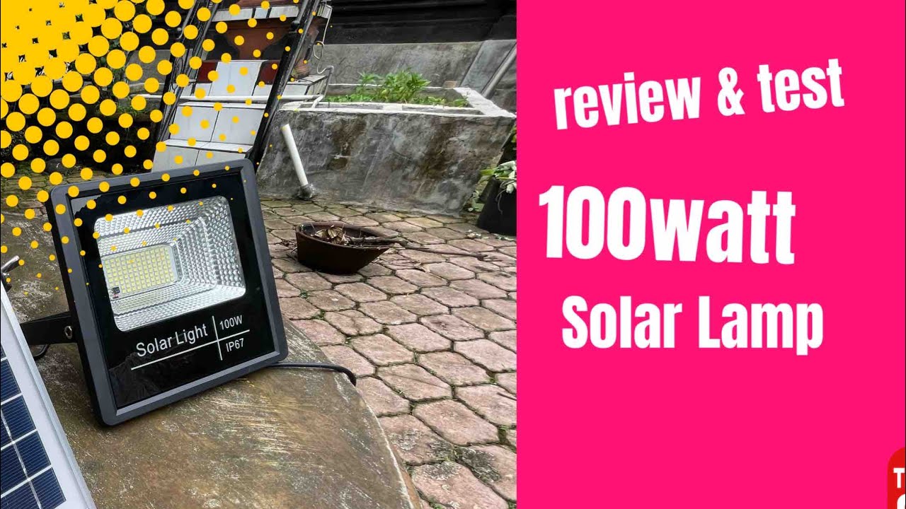 Green energy, Review lampu solar 100watt panel terpisah - YouTube