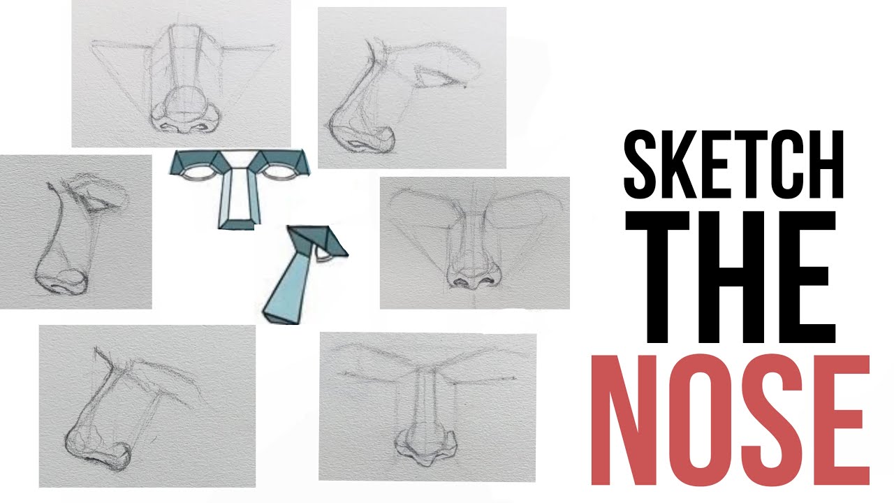 How to draw a nose- step by step [part 2] - YouTube