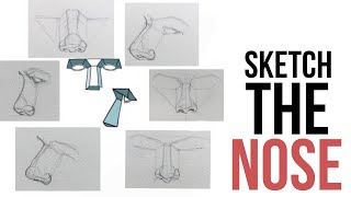 How to draw a nose- step by step [part 2] - YouTube