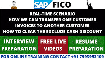 REAL-TIME SCENARIOHOW WE CAN TRANSFER ONE CUSTOMER INVOICES TO ANOTHER CUSTOMER, SAP FICO S4 HANA