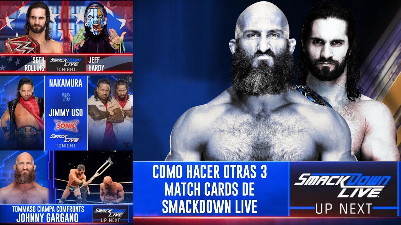 COMO HACER OTRAS 3 MATCH CARDS DE SMACKDOWN LIVE - YouTube
