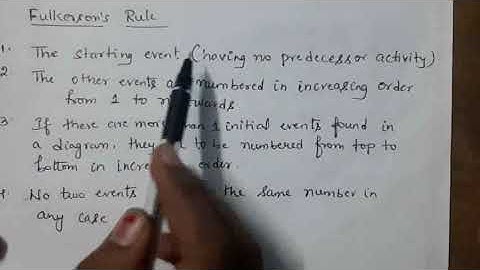 #3 Network Analysis || Operations Research || Fulkersons Rule and Project Management