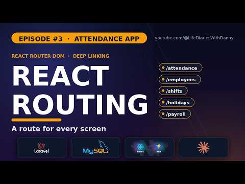 Build Attendance Management App #3 | Add  React Router DOM to a Vite React App (with Deep Linking)
