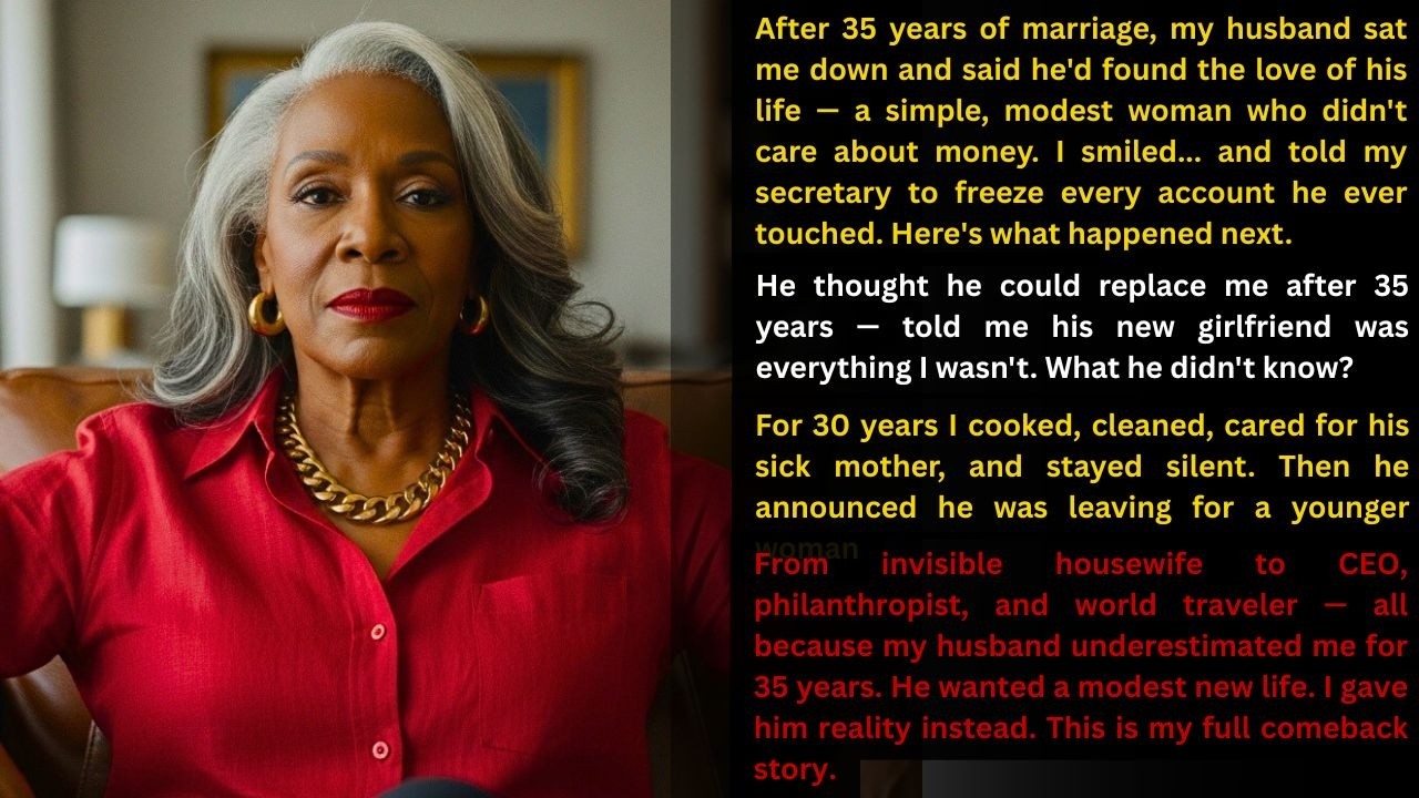 Husband Announces Mistress After 35 Years — Wife Freezes Accounts & Reveals Her Empire