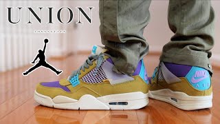 ARE THESE UGLY OR HYPE ?? UNION x JORDAN 4 'DESERT MOSS' REVIEW & ON FEET