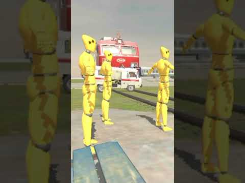 УАЗ под поезд #вазкраштестсимулятор2 #мем #манекен #уазбуханка #поезд #рекомендации