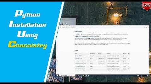 How to Install Python using Chocolatey?