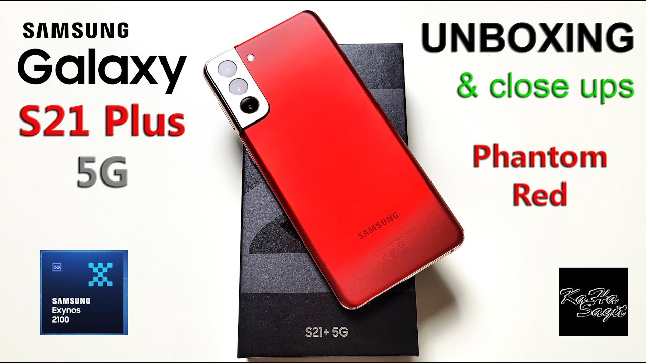 Samsung Galaxy S21 Plus 5G Phantom Red - Unboxing & Close Ups 