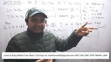 Functional Analysis | Compact Operators| GATE MA 2023  Question Solutions Demystified | Noble Forum