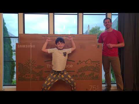 Samsung Terrace 75" TV and Soundbar Unboxing