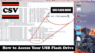 How to ACCESS Your USB Flash Drive on Mac Using the Terminal Command Prompt - Basic Tutorial | New