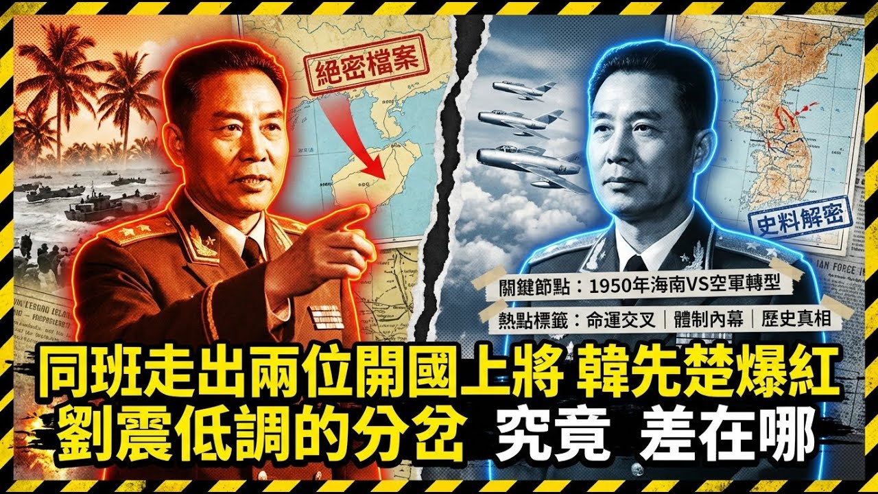 同班走出兩位開國上將：韓先楚爆紅、劉震低調的分岔，究竟差在哪？