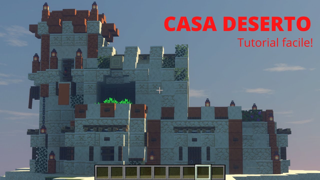 MINECRAFT: TUTORIAL CASA stile DESERTO [Facile] - YouTube