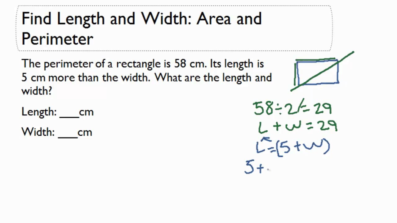 Find Length and Width: Area and Perimeter in Two Variables