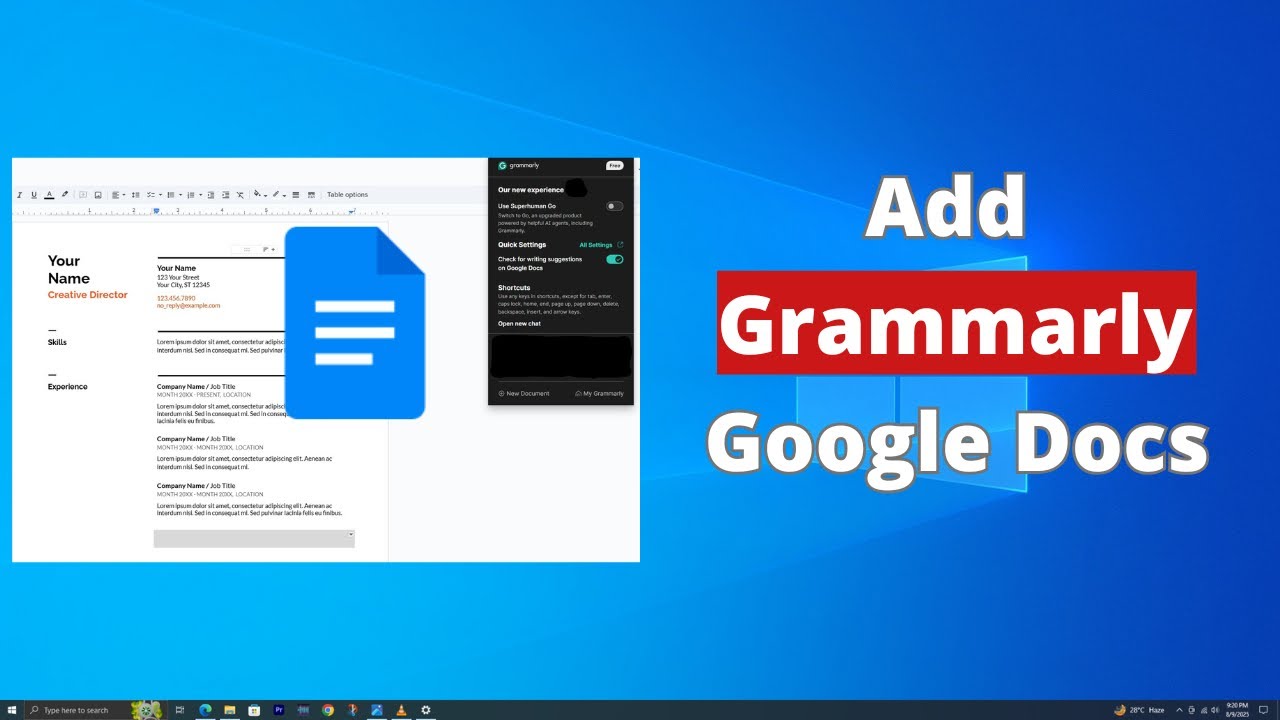 How to Add Grammarly in Google Docs - YouTube