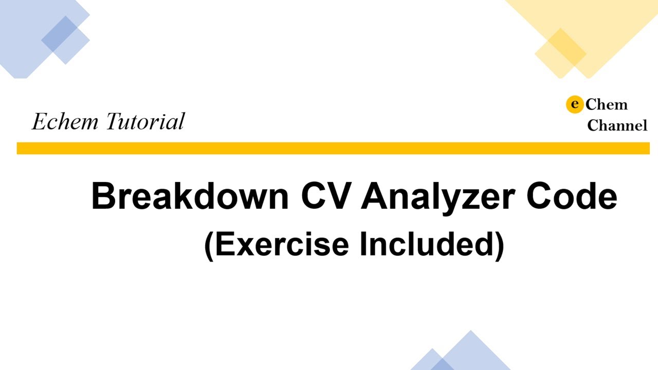 Tutorial 25-Breakdown CV Analyzer Code (Exercise Included) - YouTube