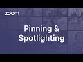 Pinning and Spotlighting Participants