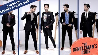 5 Ways Of Styling A Black Suit | AskMen India