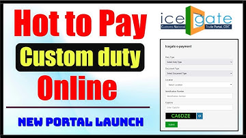 How to pay customs duty online | how to pay import duty online in india | icegate payment