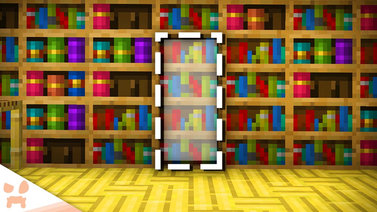 Minecraft Chiseled Bookshelf Secret Door Tutorial #short 