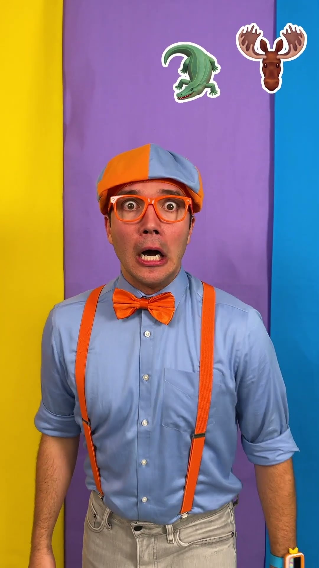 Can YOU guess the animal?! Blippi's Emoji Challenge! #blippi #shorts