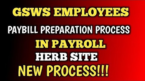 PAYBILL PREPARATION PROCESS FOR GSWS EMPLOYEES || PAYROLL HERB || MANA SACHIVALAYAM
