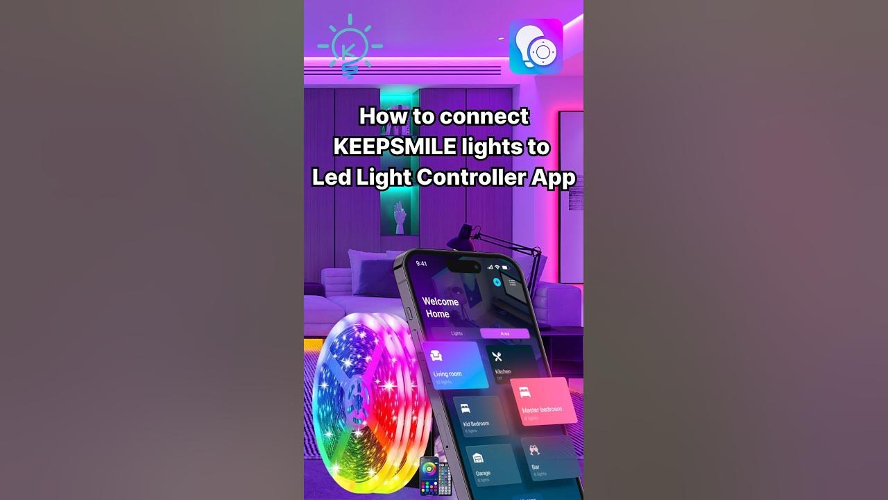 How to connect KEEPSMILE lights to Led Light Controller App YouTube