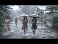 EXTREME WEATHER INDONESIA 🌧️⚡ Heavy Rain & Strong Winds in Rural Villages | Sleep Instantly Tonight